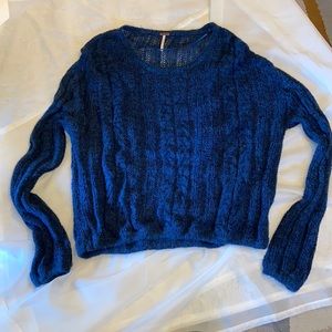 Free People Blue Knit Sweater
